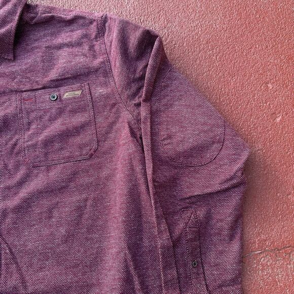 Dickies Men's Long Sleeve Workshirt WINE JQRD DOTS Size 2XL(50-52) DIC55037GD - Picture 4 of 8